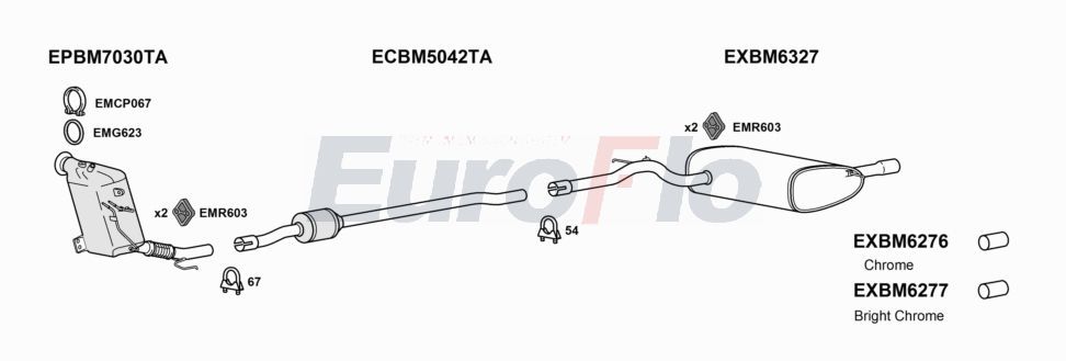 Układ wydechowy EUROFLO MIHAT15D1004