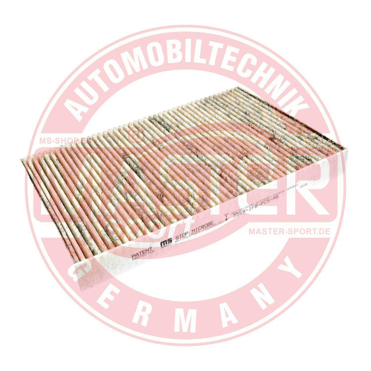 Filtr, wentylacja przestrzeni pasażerskiej MASTER-SPORT GERMANY 3569-IFB-PCS-MS