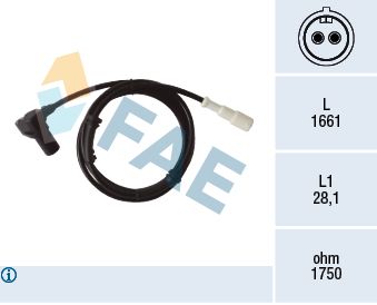 Czujnik, prędkość obrotowa koła FAE 78409
