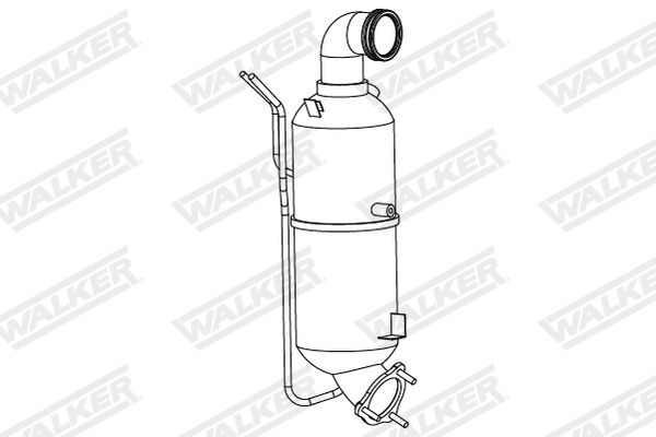 Filtr sadzy / filtr cząstek stałych, układ wydechowy WALKER 25184392