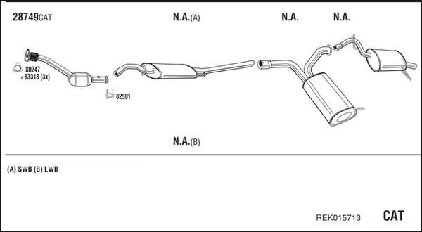 Układ wydechowy WALKER REK015713
