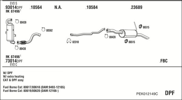 Układ wydechowy WALKER PEK012149C