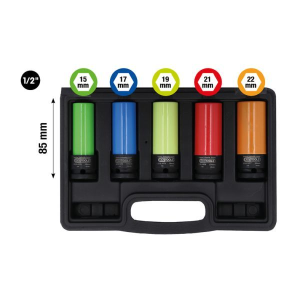 Set capete chei tubulare impact KS TOOLS 515.0870