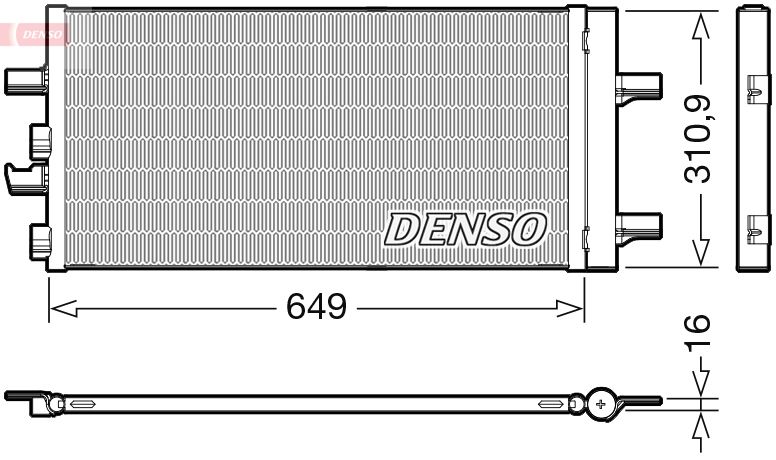 Kondenzátor, klimatizace DENSO DCN05104