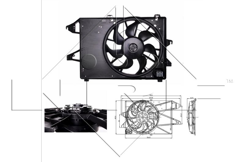 Ventilátor chladenia motora NRF 47005