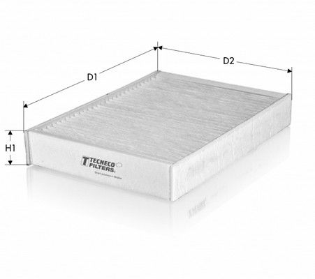 Filtr, wentylacja przestrzeni pasażerskiej TECNECO FILTERS CK22016
