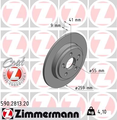 Brzdový kotouč ZIMMERMANN 590.2813.20