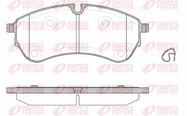 Zestaw klocków hamulcowych, hamulce tarczowe REMSA 1830.00