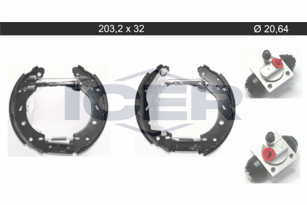 Zestaw szczęk hamulcowych ICER 79KT0113 C