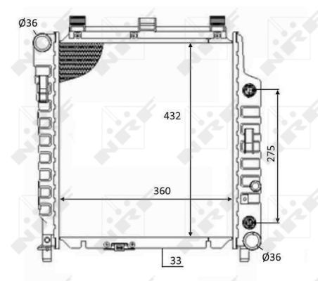 Chladič, chlazení motoru NRF 59102