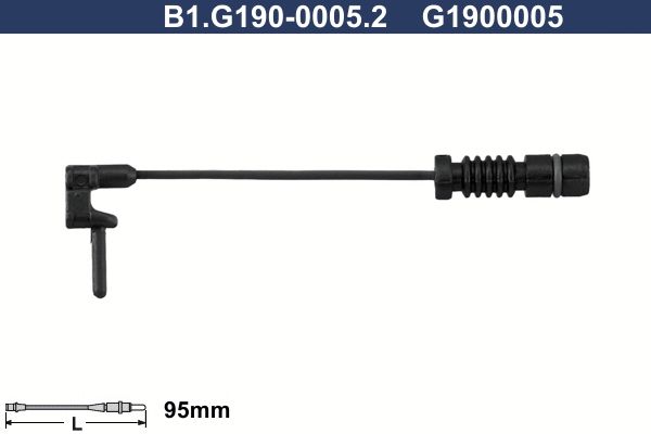 Styk ostrzegawczy, zużycie okładzin hamulcowych GALFER B1.G190-0005.2