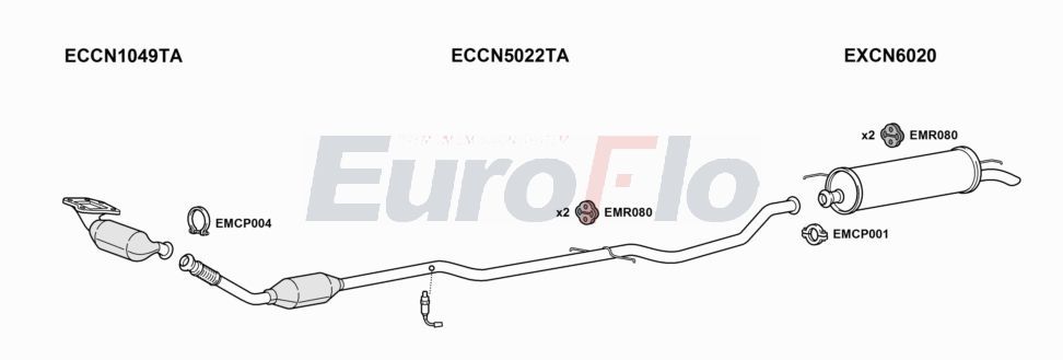 Układ wydechowy EUROFLO CNC5203004A00