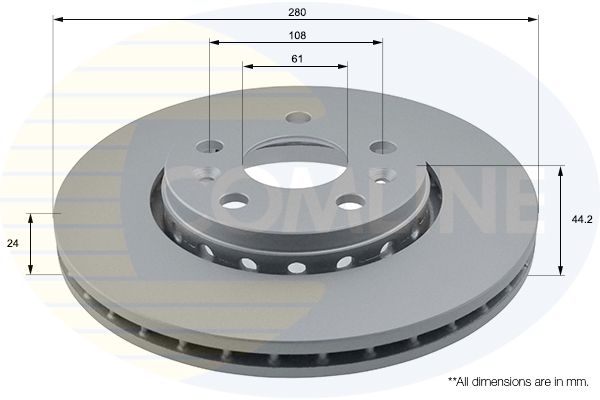 Tarcza hamulcowa COMLINE ADC1593V