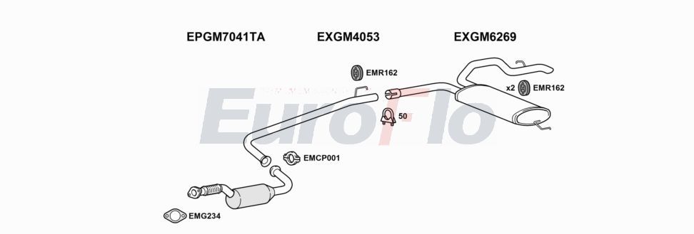 Układ wydechowy EUROFLO RNTRA20D7011G