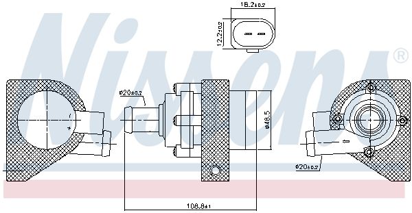 Prídavné vodné čerpadlo (okruh chladiacej vody) NISSENS 832110