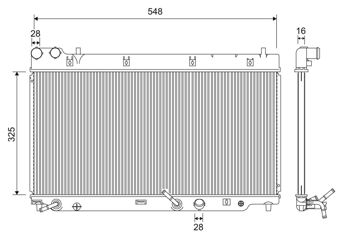Radiator, racire motor VALEO 701210