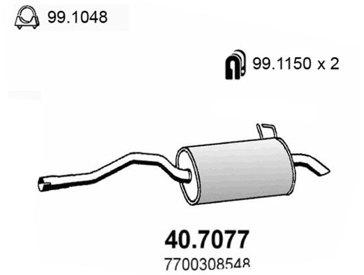 Tłumik końcowy ASSO 40.7077