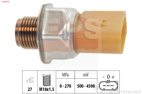 Czujnik, ciśnienie paliwa EPS 1.980.041