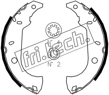 Zestaw szczęk hamulcowych FRI.TECH. 1034.091S