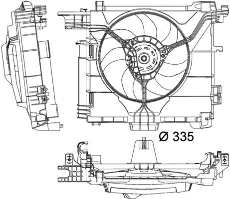 Levně Větrák, chlazení motoru MAHLE CFF 211 000P