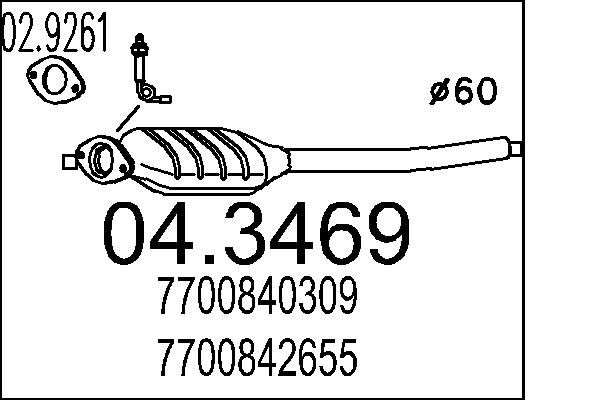 Katalizator MTS 7700840309
