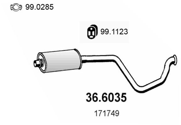 Tłumik środkowy ASSO 36.6035