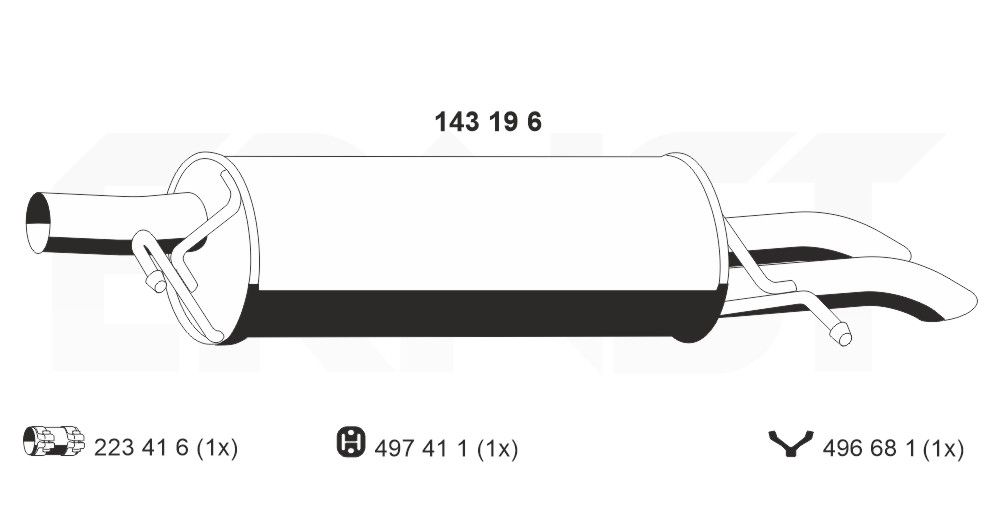 Toba esapament finala ERNST 143196
