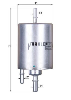 Palivový filter MAHLE KL 571