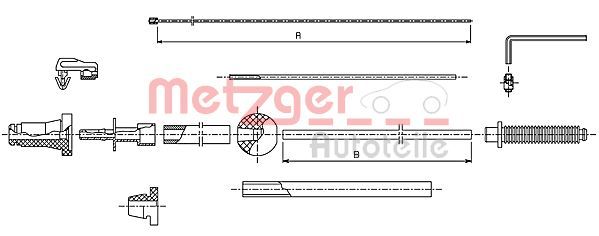 Linka gazu METZGER AUTOTEILE 10.1175