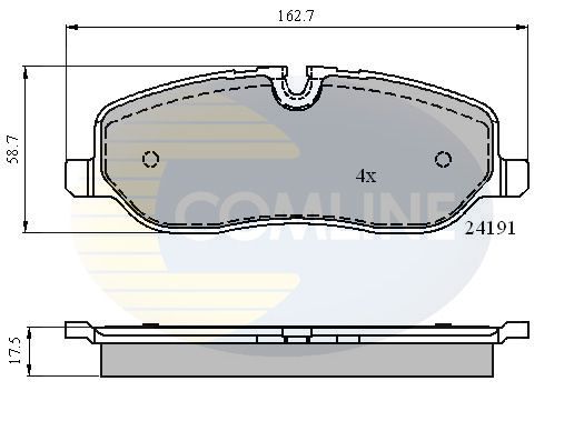 Zestaw klocków hamulcowych, hamulce tarczowe COMLINE CBP01533