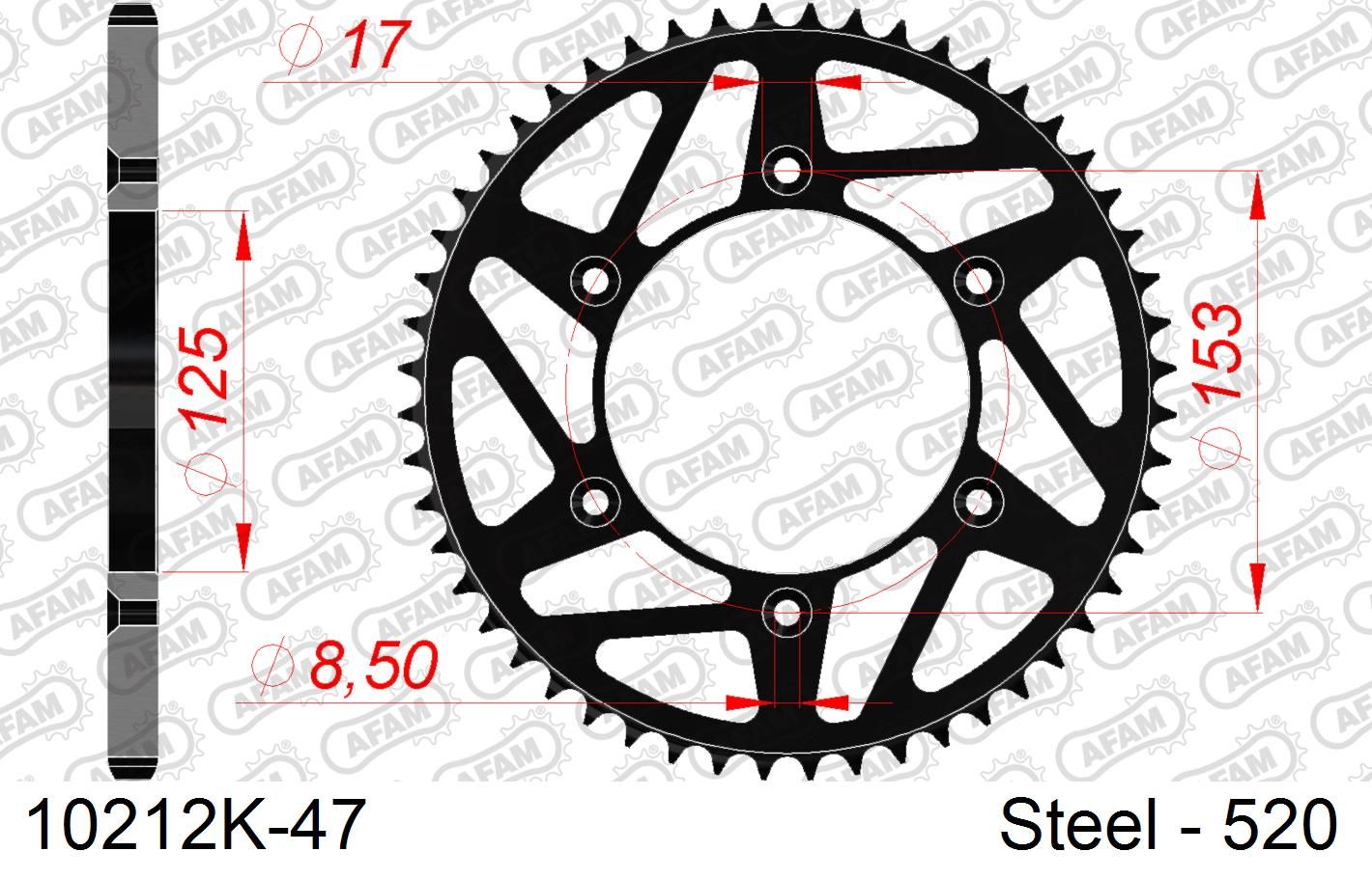 Roata dintata AFAM 10212K-47