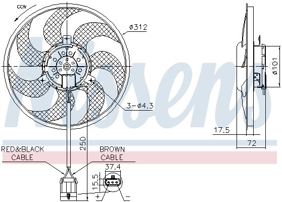 Ventilateur, refroidissement du moteur