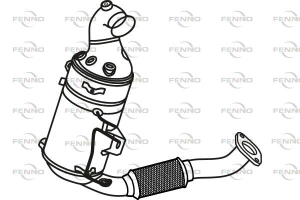 Filtr sadzy / filtr cząstek stałych, układ wydechowy FENNO Y6152050XB