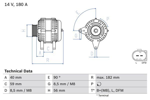 Alternator BOSCH 0 986 045 340