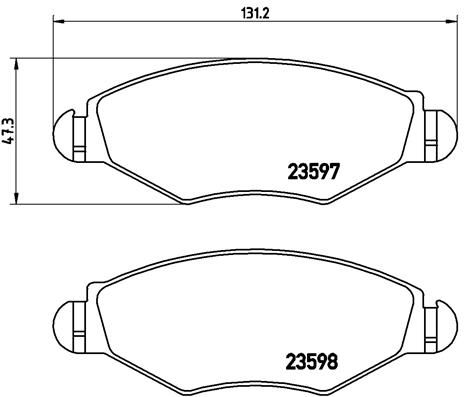 Zestaw klocków hamulcowych, hamulce tarczowe BREMBO P 61 063