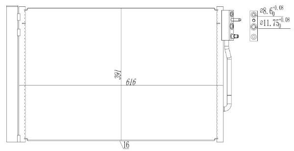 Condensator, climatizare MTR 13054599