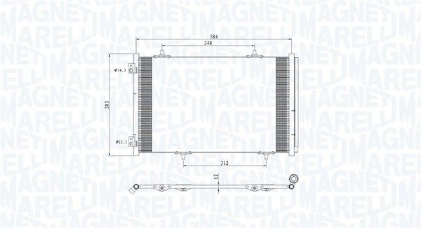 Skraplacz, klimatyzacja MAGNETI MARELLI 350203812000