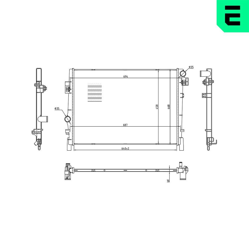 Radiator, racire motor ERA 673179