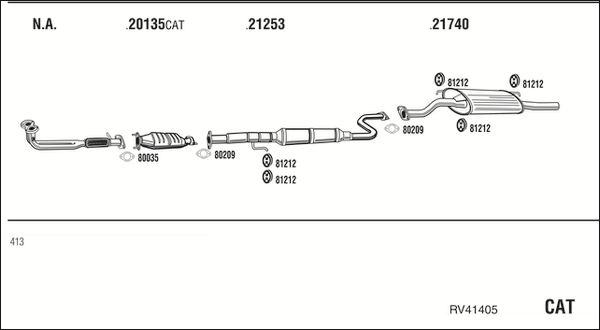 Układ wydechowy WALKER RV41405