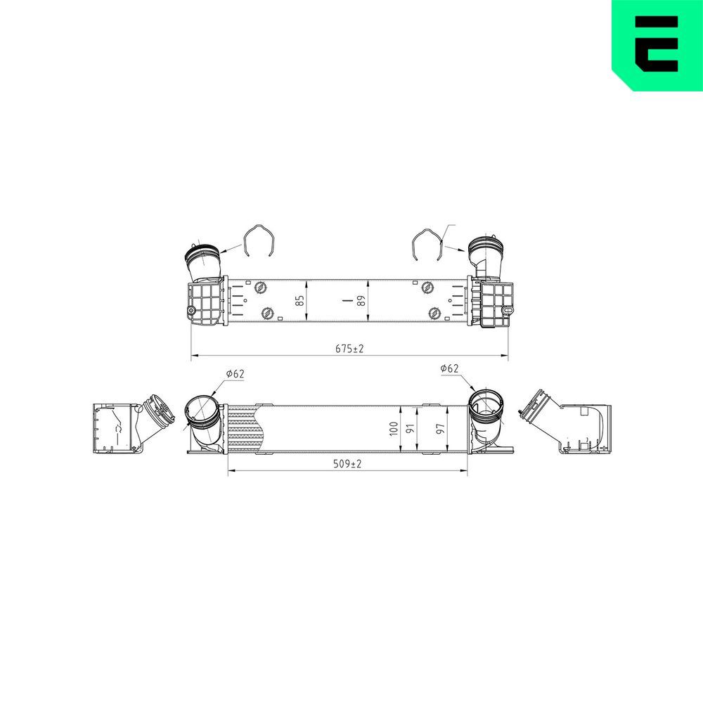 Intercooler, compresor ERA 672075