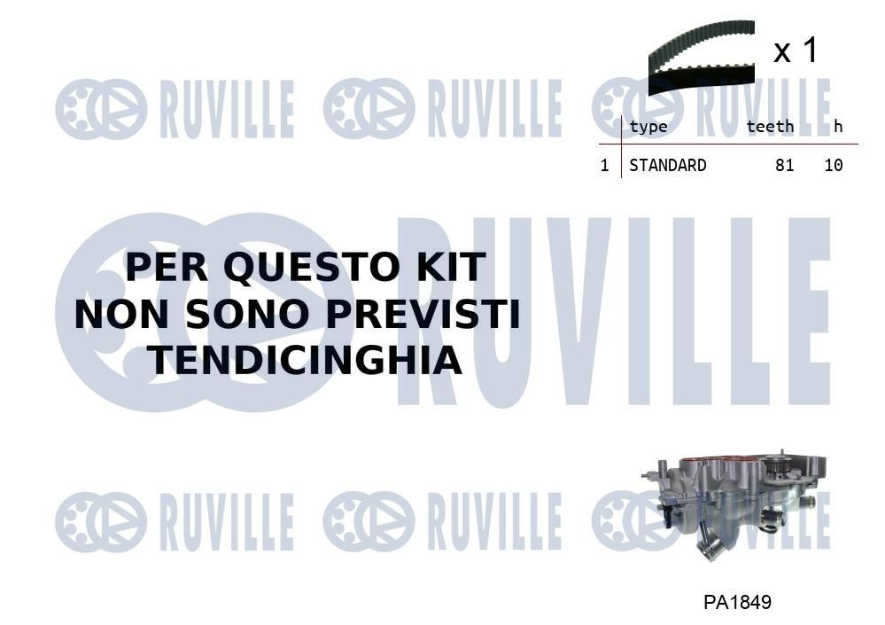 Pompa wodna + zestaw paska rozrządu RUVILLE 55B0062
