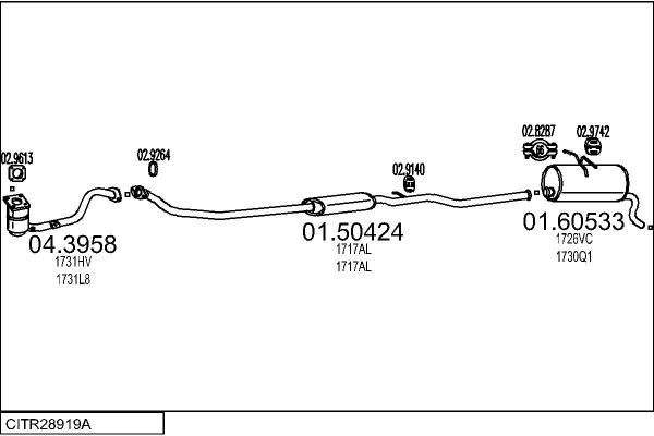 Układ wydechowy MTS CITR28919A005719