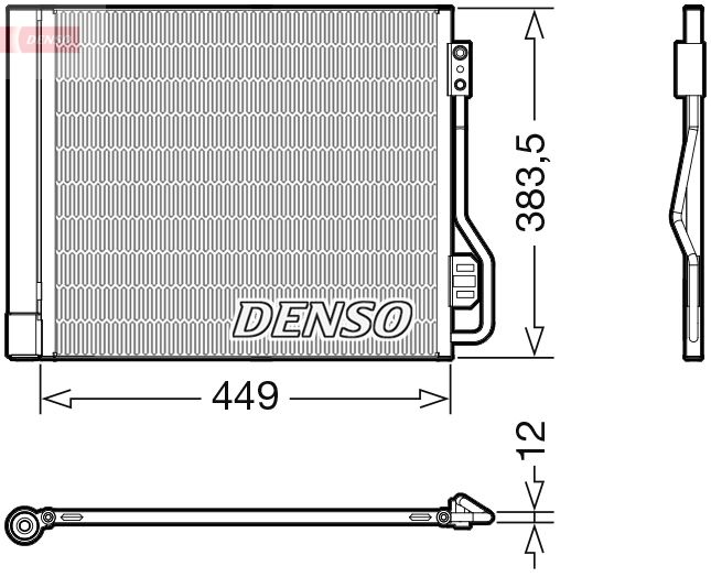 Kondenzátor klimatizácie DENSO DCN16002