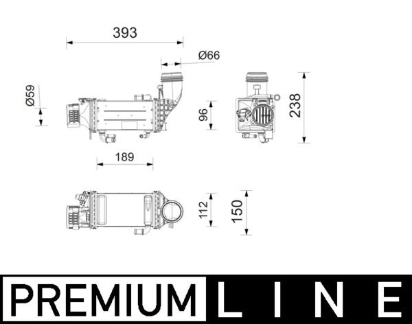 Intercooler, compresor MAHLE CI 752 000P