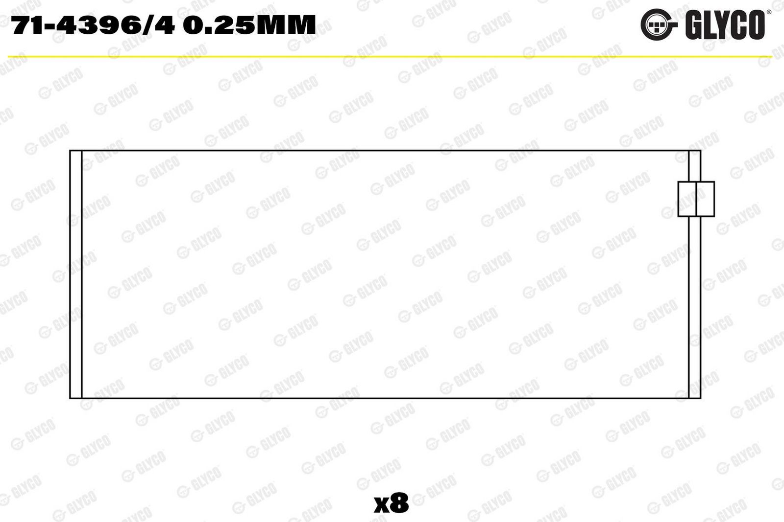Cuzinet bielă GLYCO 71-4396/4 0.25mm
