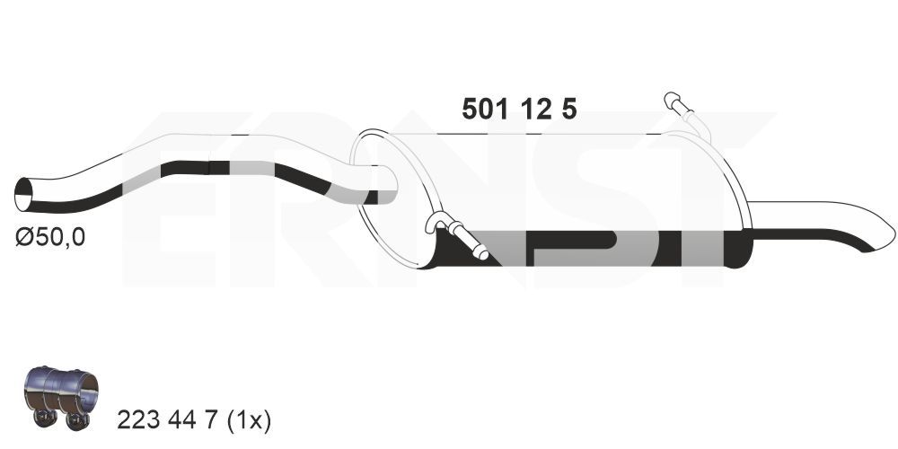 Tłumik końcowy ERNST 501125
