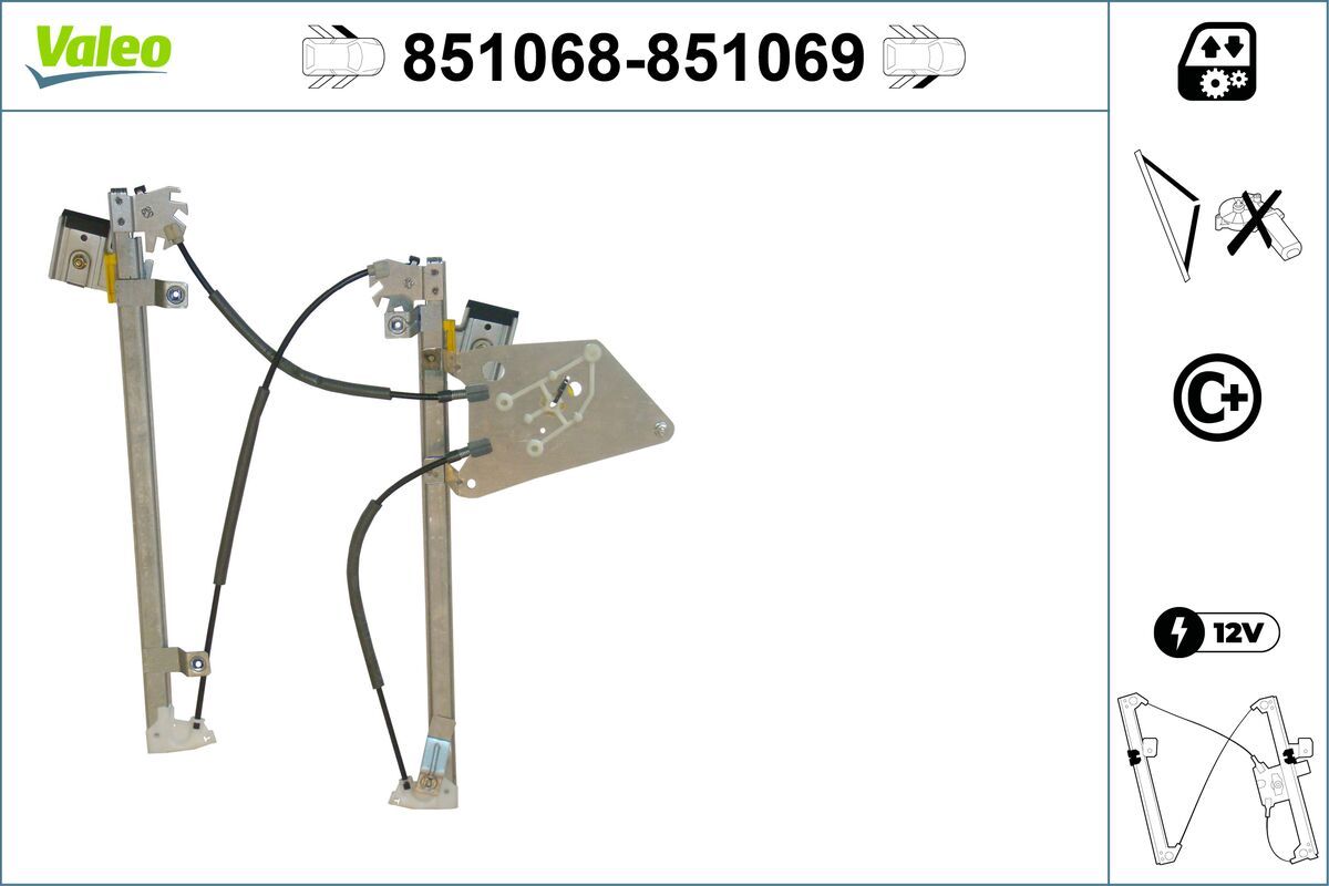 Mecanism actionare geam VALEO 851068