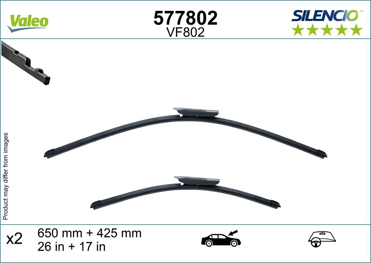 lamela stergator VALEO SILENCIO FLAT BLADE SET 577802