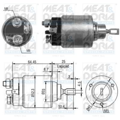 Włącznik elektromagnetyczny, rozrusznik MEAT & DORIA 46041