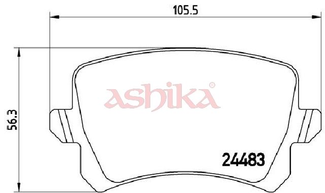 Levně Sada brzdových destiček, kotoučová brzda ASHIKA 51-00-0904